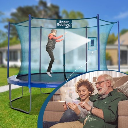 Machrus Machrus Upper Bounce Trampoline Net - 15 ft Round Frames with 3 Arches - Smartphone/Tablet Pouch UBNET-15-3-ASTTP-A